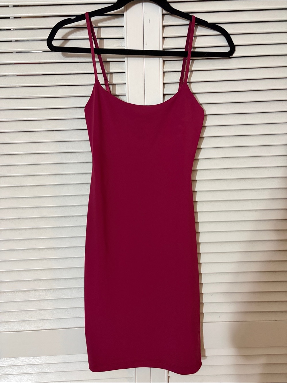 Zara Fuchsia Slip Mini Dress with Spaghetti Straps